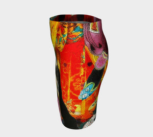 King Leon Dragon Bakst In The Glow Pencil Skirt