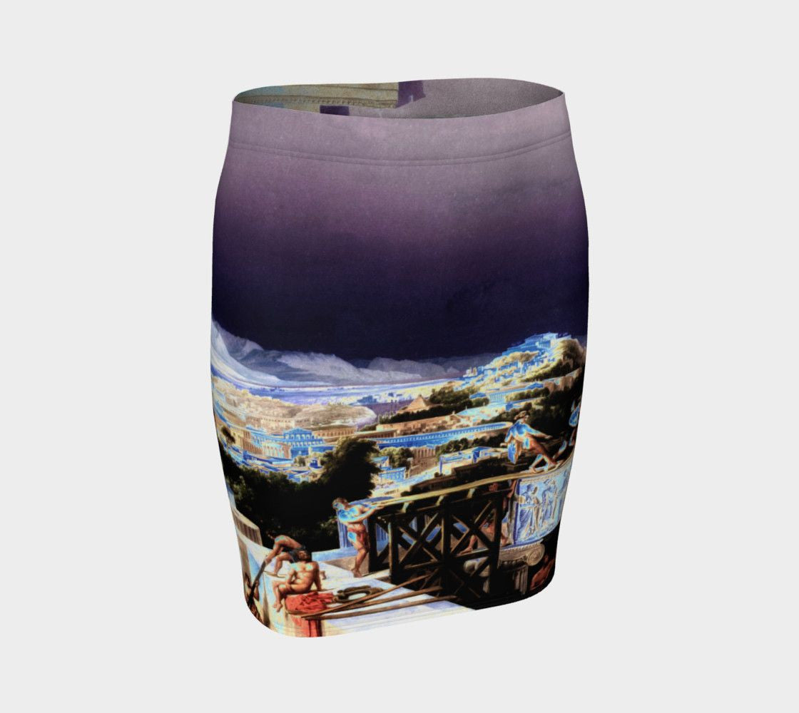 Demosthenes Dragon Hellenistic Behind The Acropolis Pencil Skirt