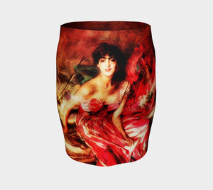 Soap Opera Dragon Boldini And Beautiful Lady In Red Pencil Skirt