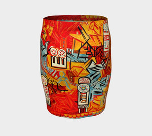 Cuban Pete Dragon Cubo Futuro Pencil Skirt
