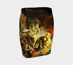 Pompeii Dragon Hotter Than Lava Pencil Skirt