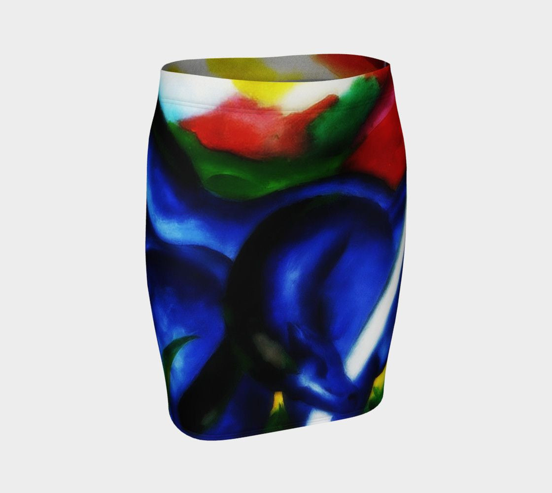 Franz Dragon My Blue Pony Side Saddle Pencil Skirt