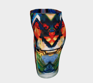 Macke Dragon Hip Enhancer Abstraction Pencil Skirt