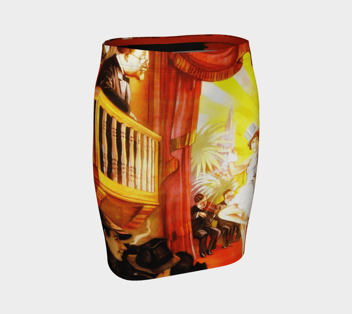 Blue Angel Dragon Lola Lola Pencil Skirt