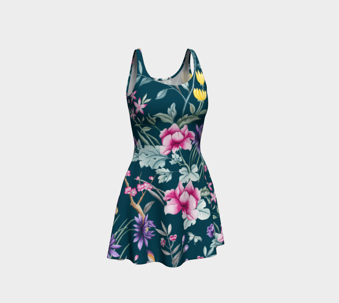 Chinoiserie Dragon Please Don't Pick The Flowers Flare