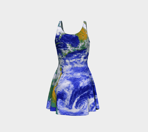 Planet Dragon Ocean Motion Flare Skirt