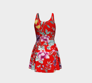 Chinoiserie Dragon Little Red Riding Hood Cocktail Dress