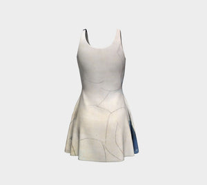 Amedeo Dragon Nude Ghost Flare Cocktail Dress