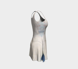 Amedeo Dragon Nude Ghost Flare Cocktail Dress