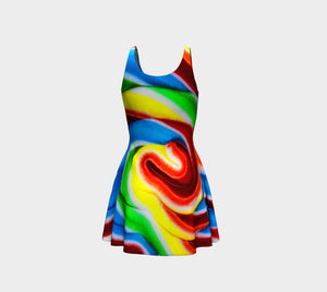 Don't Take Candy From Strangers Dragon Lollipop Flare Skirt