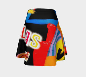 Elvis Dragon Viva Las Skater Skirt