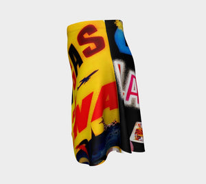 Elvis Dragon Viva Las Skater Skirt