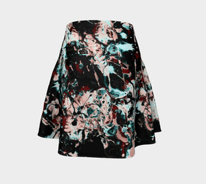 Jackson Dragon Paint Spatter Skater Skirt