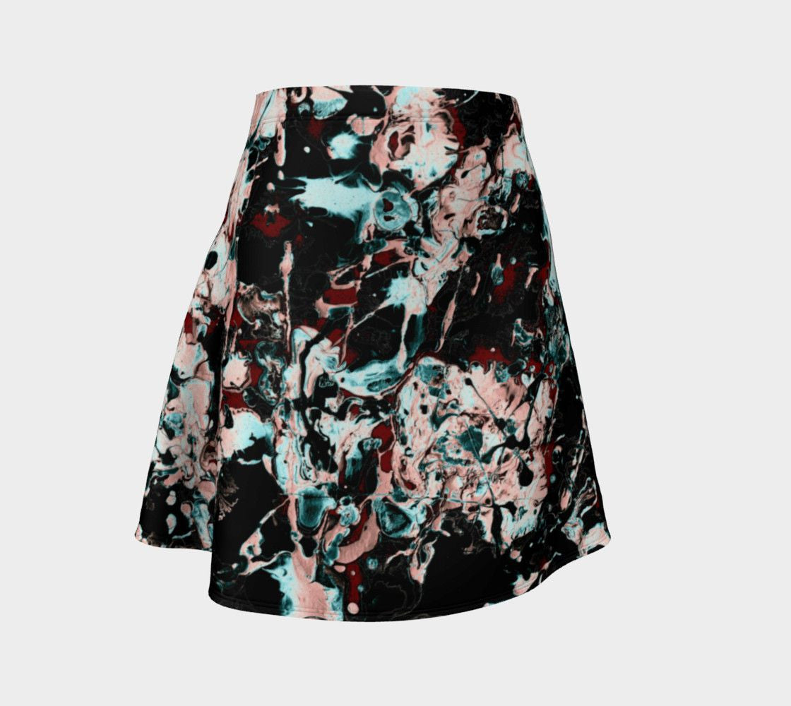 Jackson Dragon Paint Spatter Skater Skirt