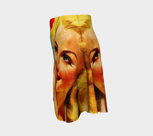 Love Sick Dragon Chicks Man! Skater Skirt