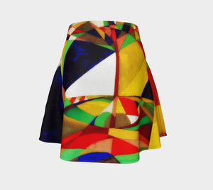 Abstract Dragon Quilting Party Skater Flare