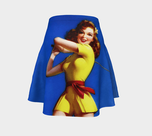 Hole In One Dragon Go Golf Girl Skater Skirt