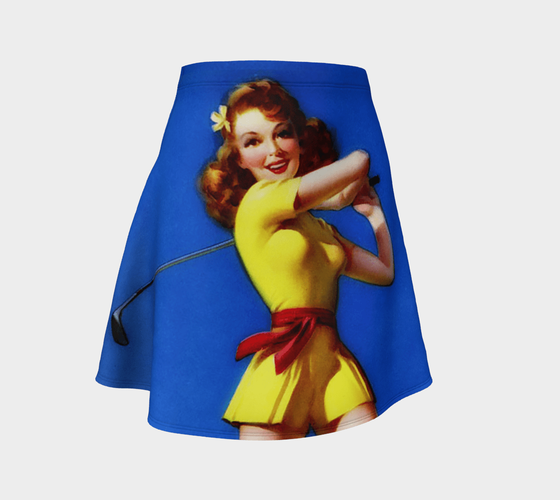 Hole In One Dragon Go Golf Girl Skater Skirt