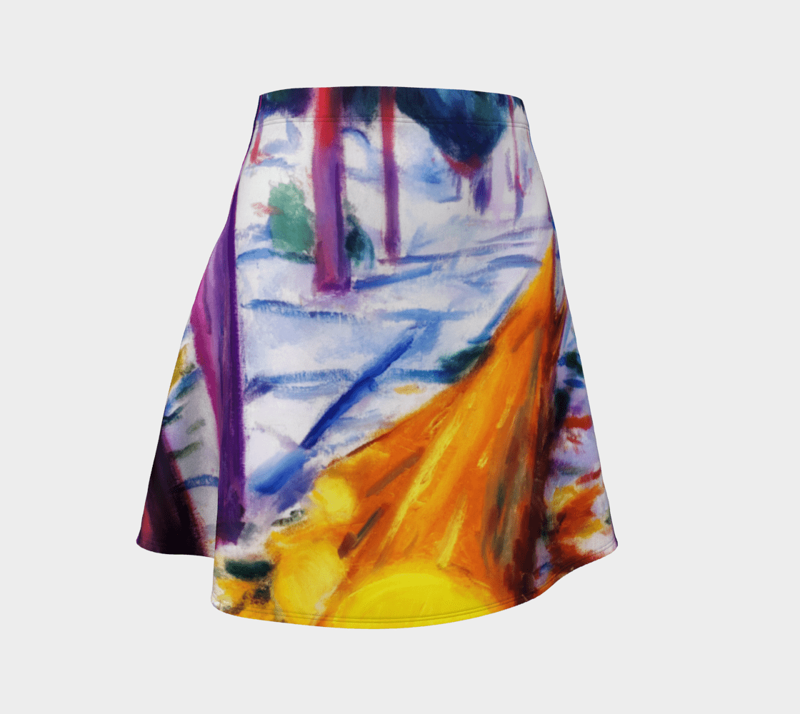 Edvard Dragon Log Valks In The Voods Skater Skirt