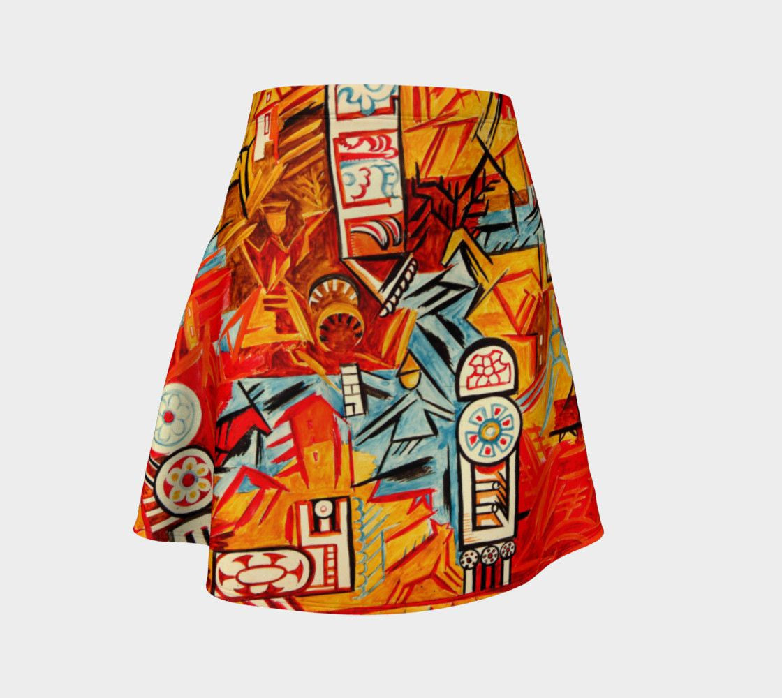 Cuban Pete Dragon Cubo Futuro Skater Skirt