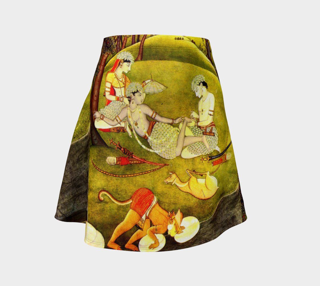 Kangra Dragon RamaSita Diwali Fest Flare Skirt