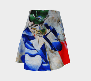 Chagall Dragon Half Past Three Skater Skirt