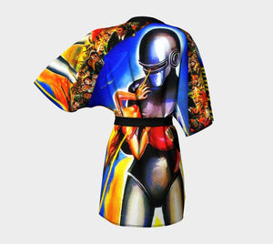 SciFi Dragon Robot Stole My Chick Oh No Kimono