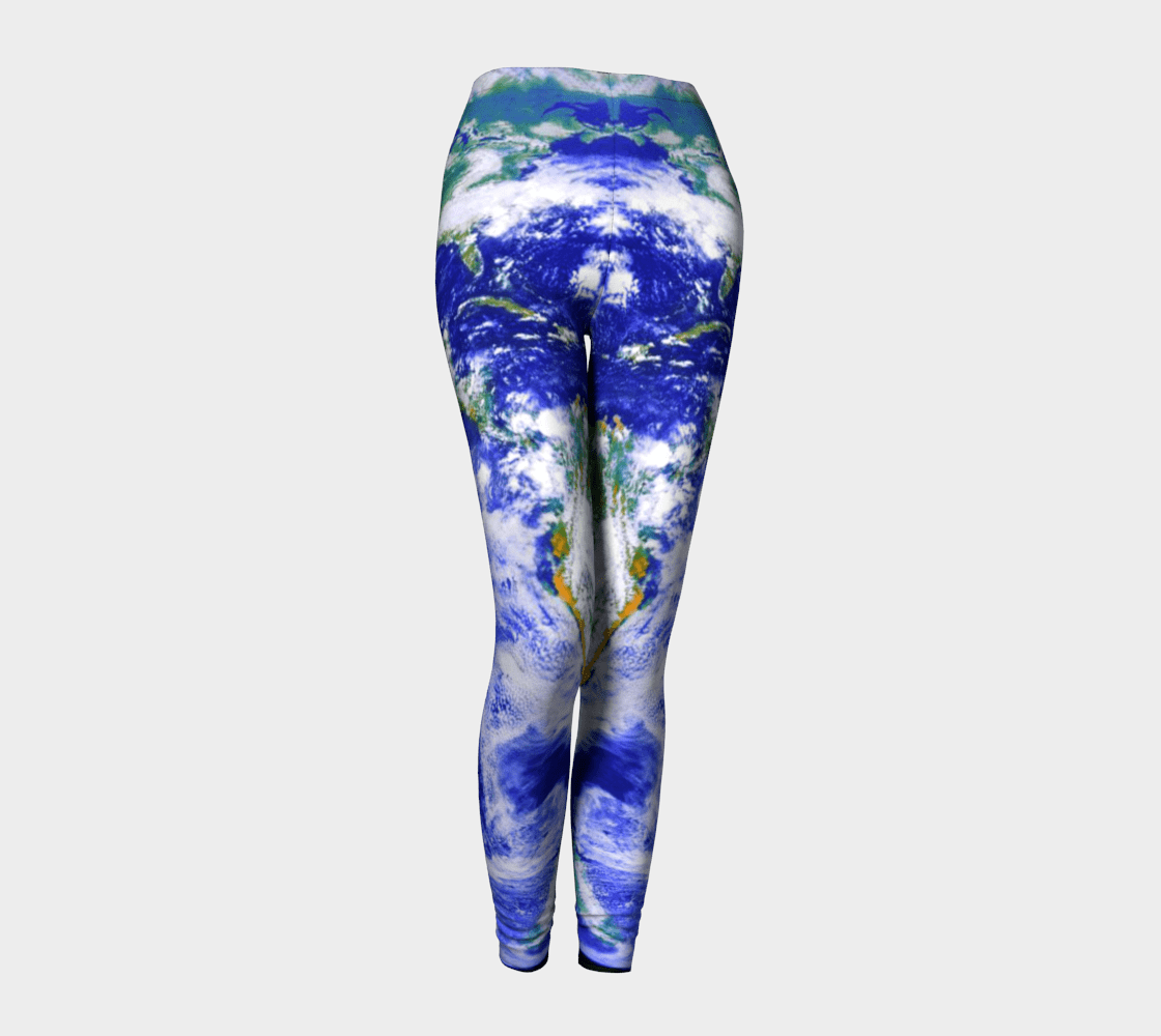 Planet Dragon Symmetry In Ocean Motion Leggings