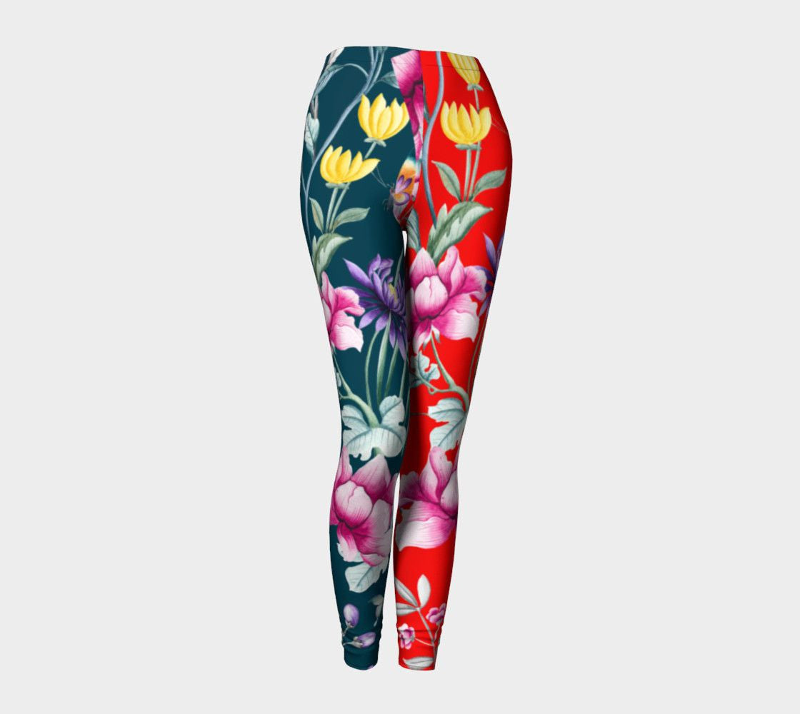 Asymmetrical Dragon Chinoiserie Leg Huggers