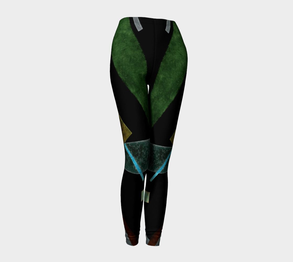 Asymmetrical Dragon Distracting Abstraction Leggings