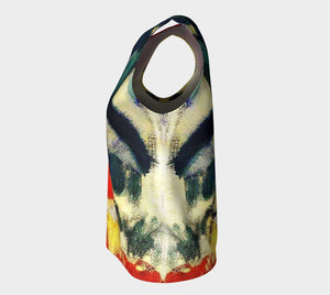 Amedeo Dragon Afro Red Loose Tank Top