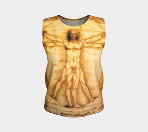 Leonardo Dragon Vitruvian Whoa Man Loose Tank