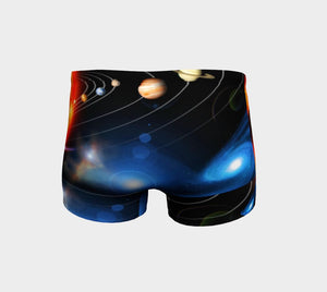 Planet Dragon Solar System Space Girl Short Shorts