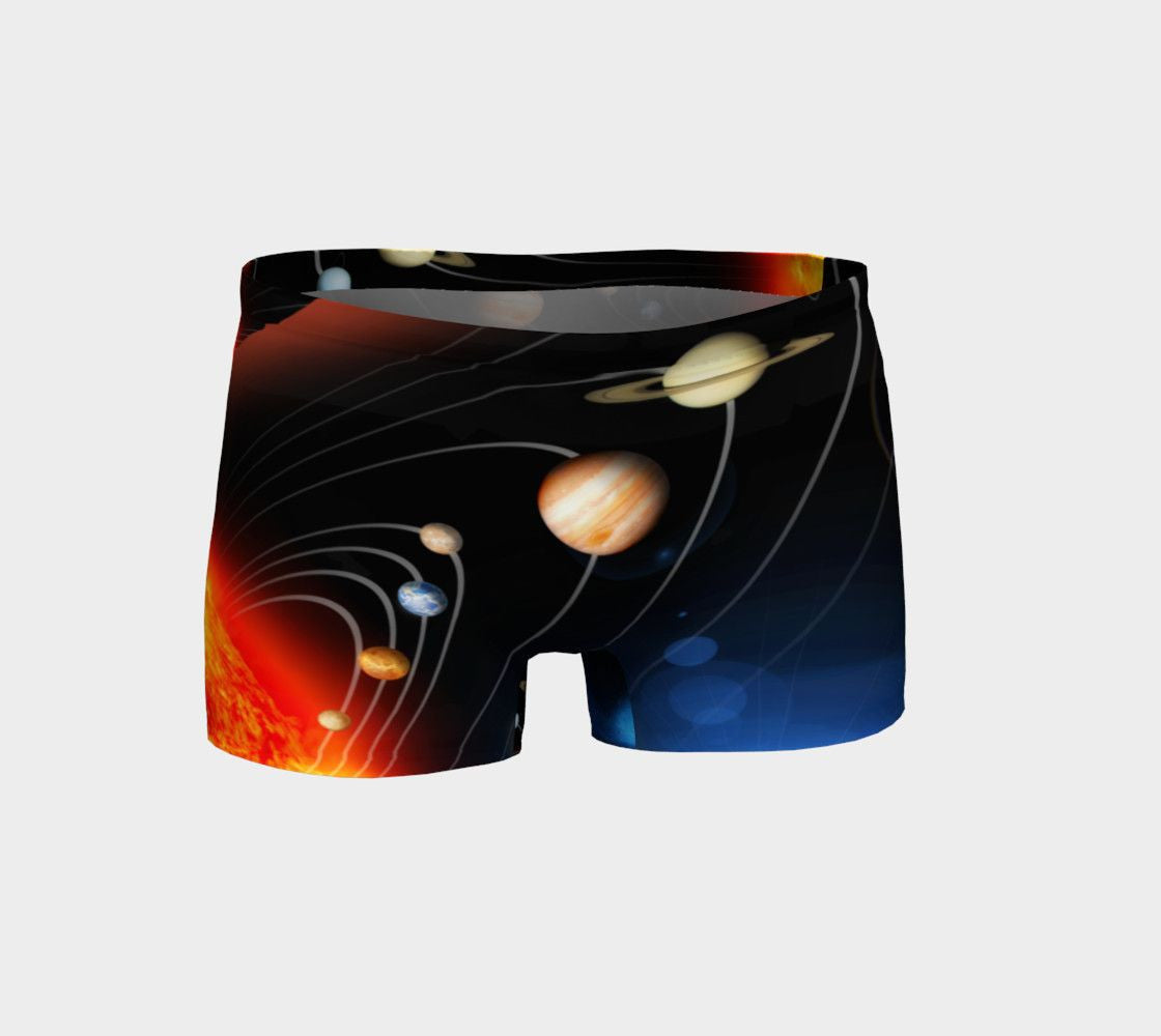 Planet Dragon Solar System Space Girl Short Shorts