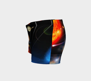 Planet Dragon Solar System Space Girl Short Shorts