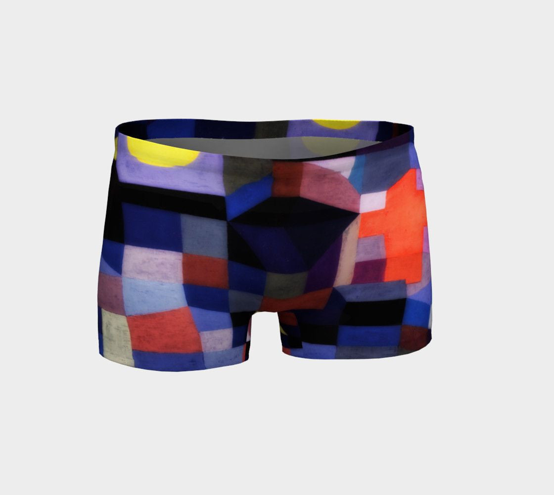 Abstract Dragon Patchwork Quilt Short Shorts