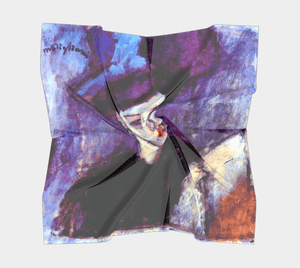 #Modigliani Dragon Violet Girl Scarf