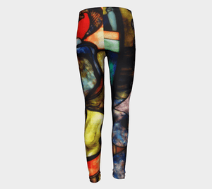 Stained Glass by Toulouse-Lautrec #BeArtCurious Youth Leggings