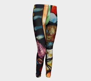 Stained Glass by Toulouse-Lautrec #BeArtCurious Youth Leggings