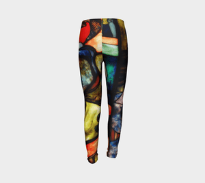 Stained Glass by Toulouse-Lautrec #BeArtCurious Youth Leggings