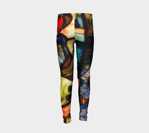 Stained Glass by Toulouse-Lautrec #BeArtCurious Youth Leggings