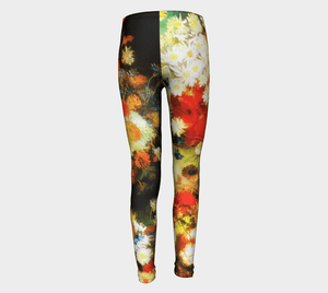 Vase with Poppies, Cornflowers, Peonies and Chrysanthemums by Van Gogh Youth Leggings