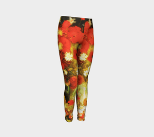 Vase with Poppies, Cornflowers, Peonies and Chrysanthemums by Van Gogh Youth Leggings